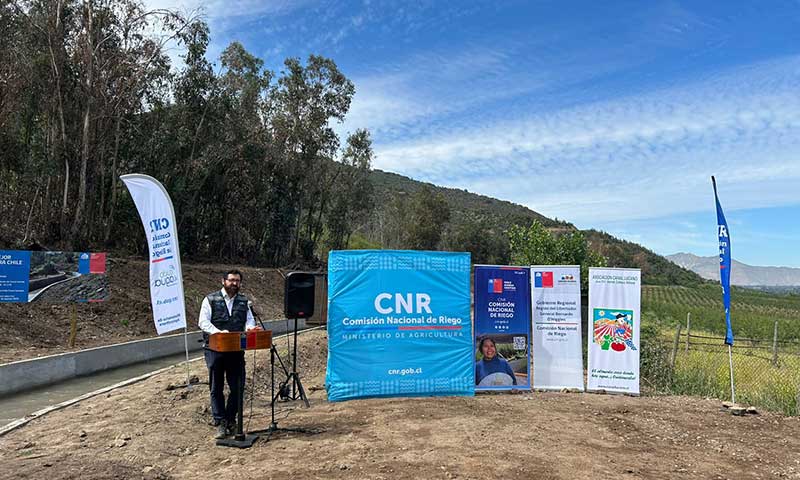 Comisión Nacional de Riego y GORE de O’Higgins inauguran proyecto de riego en canal Lucano