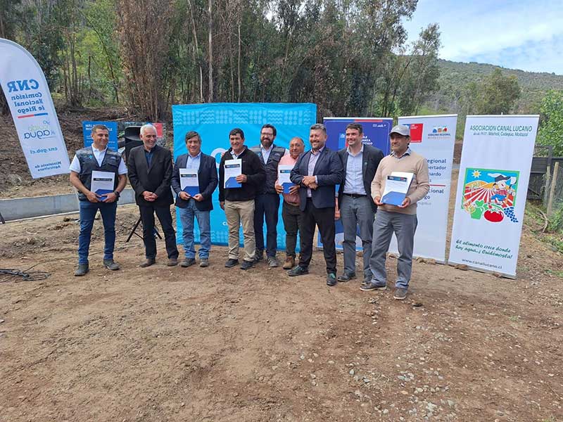 Comisión Nacional de Riego y GORE de O’Higgins inauguran proyecto de riego en canal Lucano