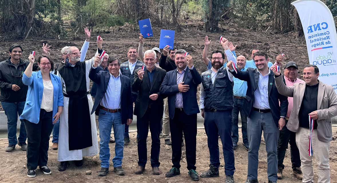 Comisión Nacional de Riego y GORE de O’Higgins inauguran proyecto de riego en canal Lucano